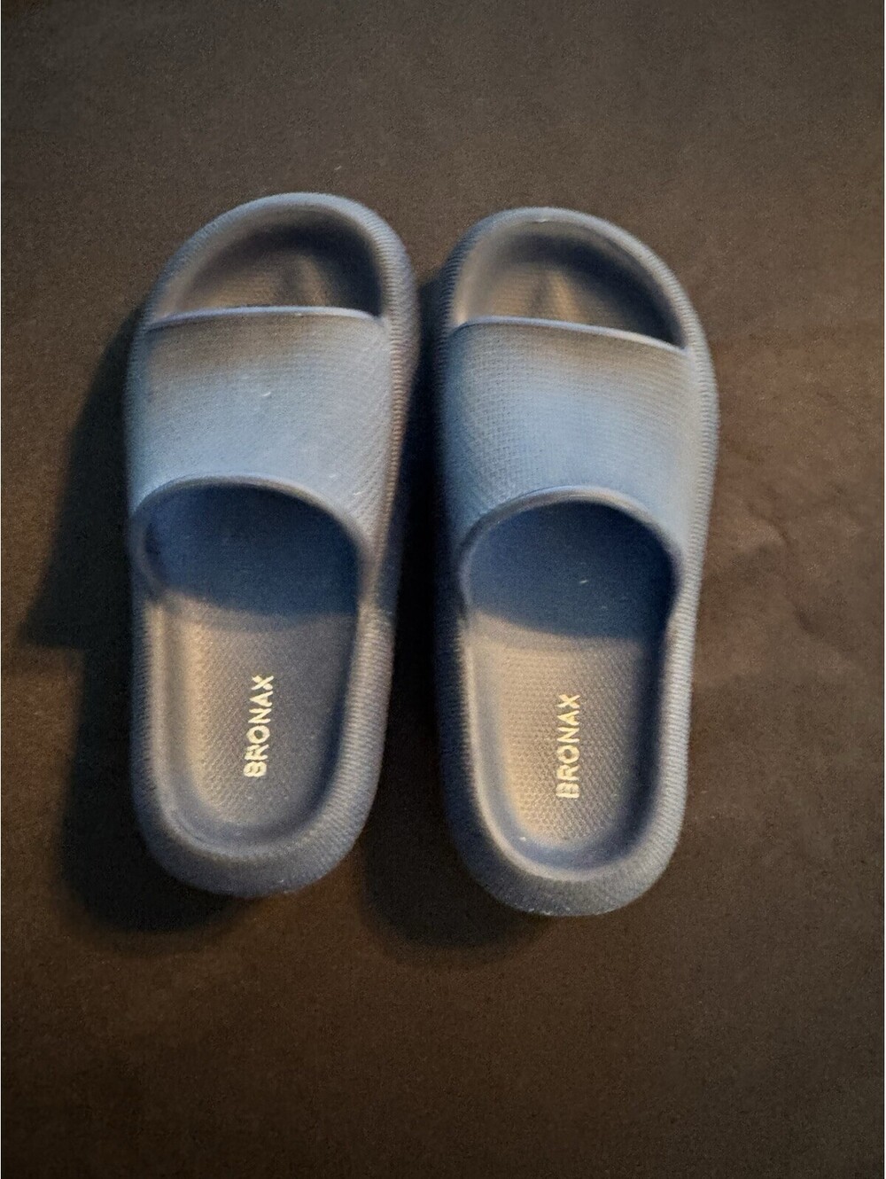 BRONAX Pillow Cloud Slides Blue Cushion Sandals Unisex Size 9
